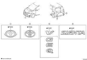 Engine Hood Nameplate 90975-02086 for Toyota COMFORT