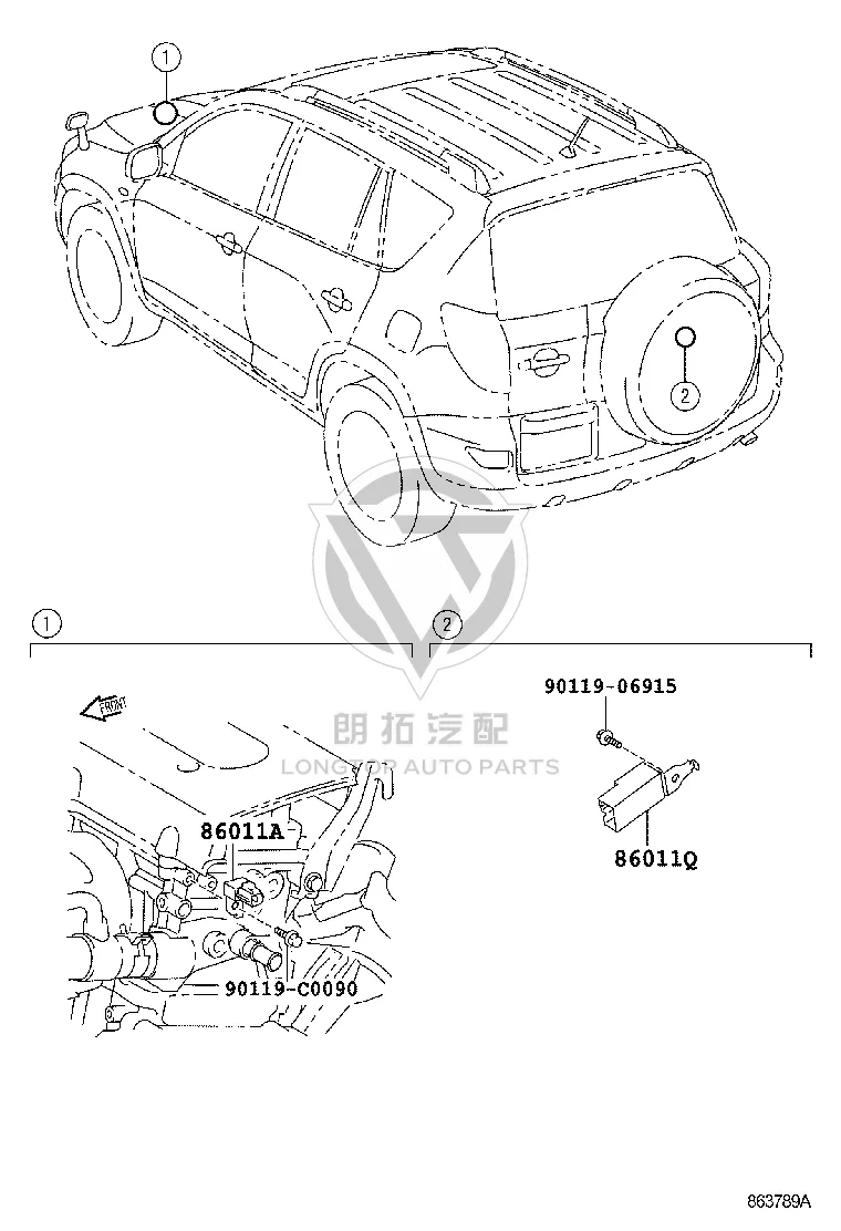 Radio Set Phase Modulator 90980-04197 for Toyota RAV4