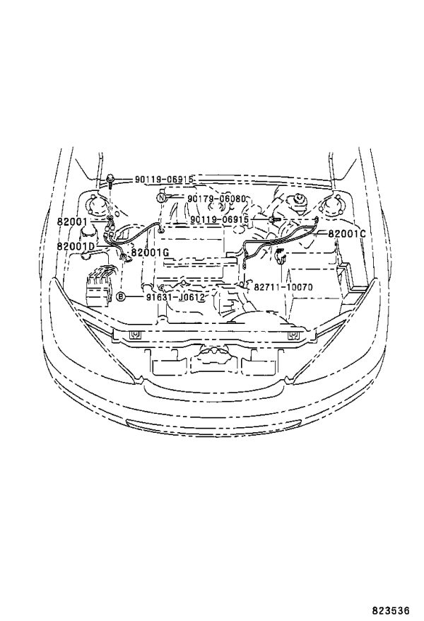 Connecting Cable No. 2 90980-07400 for Toyota Camry