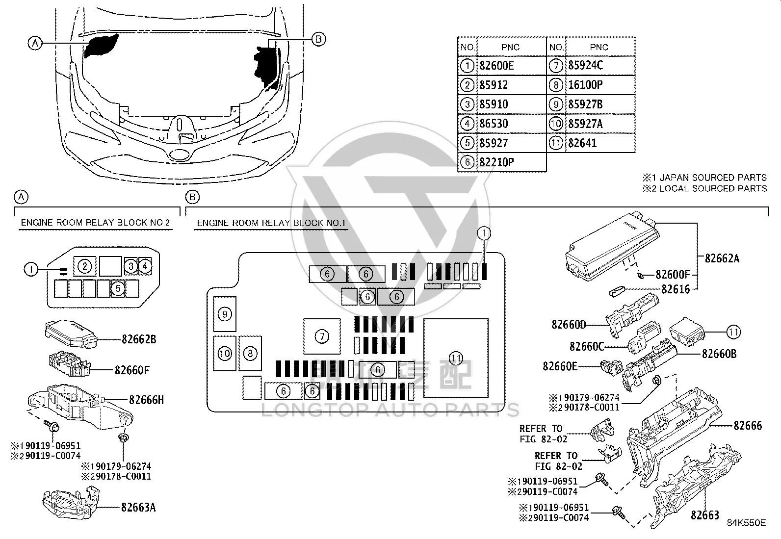Electric Window Relay 90987-T2005 for Toyota AVALON