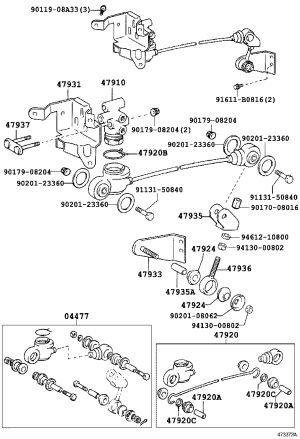 Bolt 91131-50840 for Toyota Dyna 100, Dyna 150 & Dyna 200