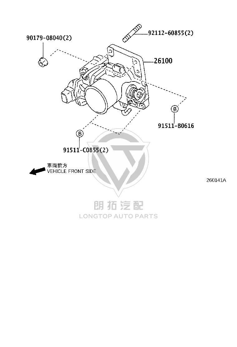 Bolt 91511-B0616 for Toyota 4RUNNER