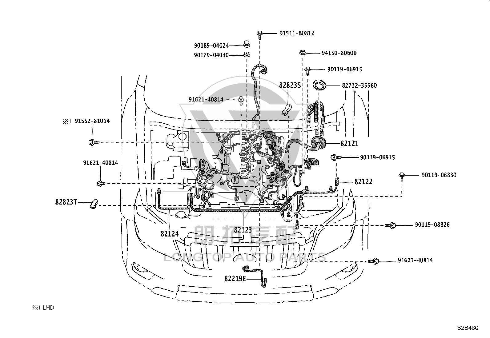 Bolt 91511-B0812 for Toyota 4RUNNER