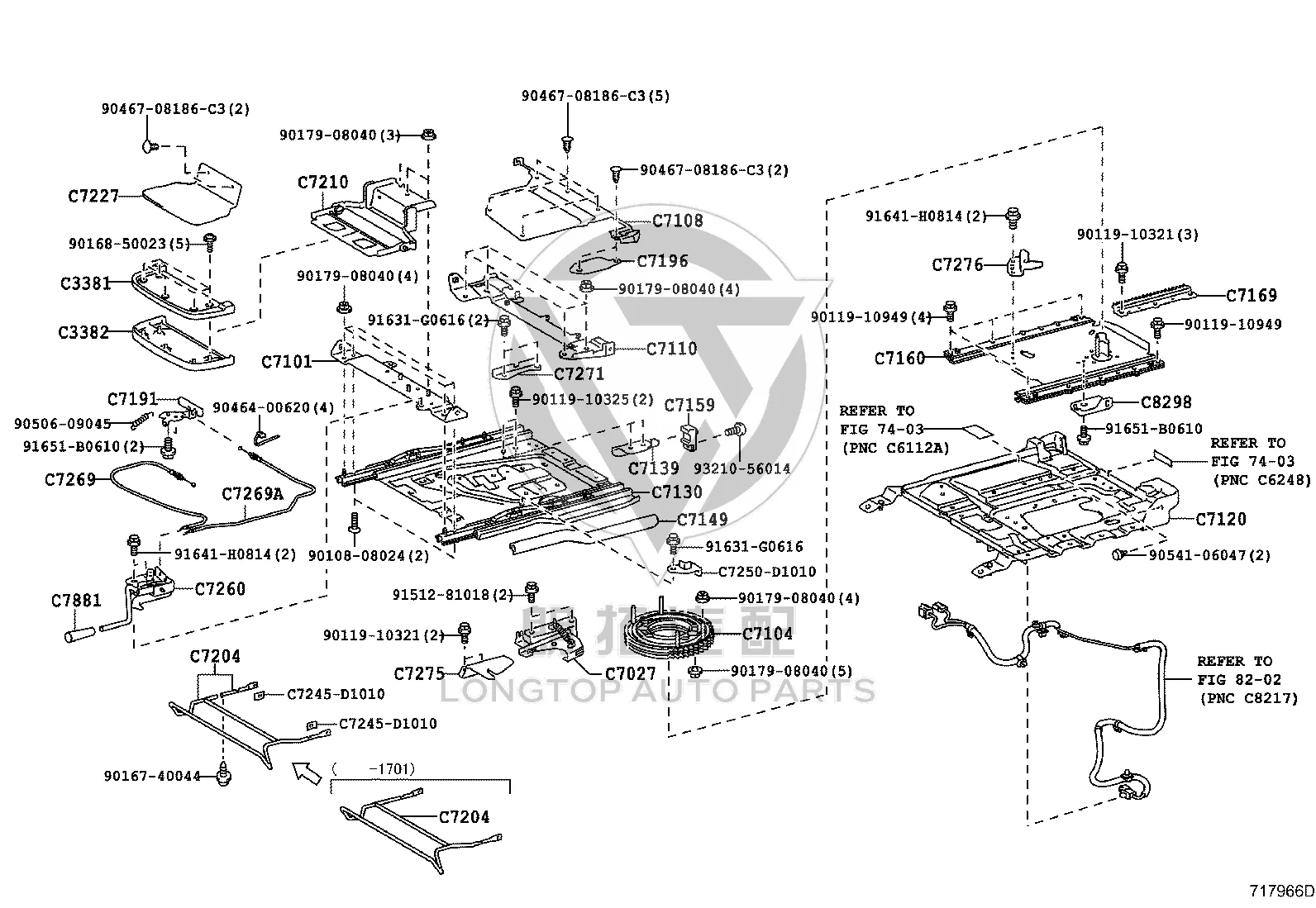 Bolt 91651-B0610 for Toyota Avensis