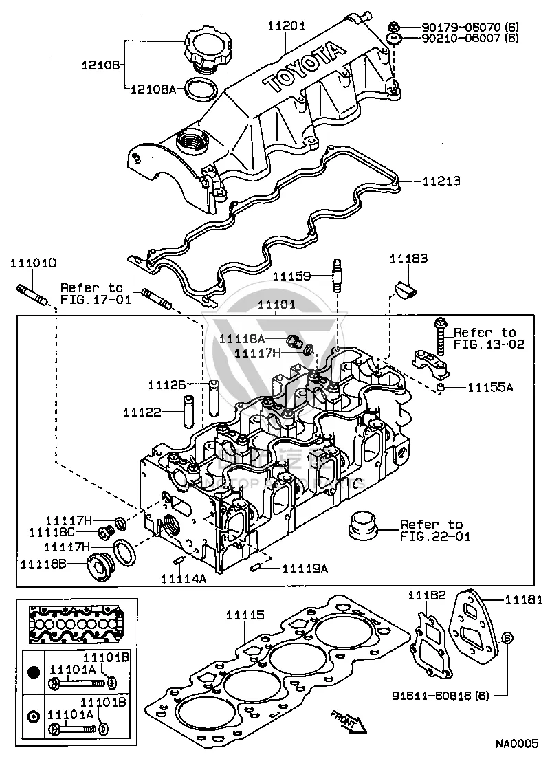 Double-ended bolt 92122-B0820 for Toyota CORONA