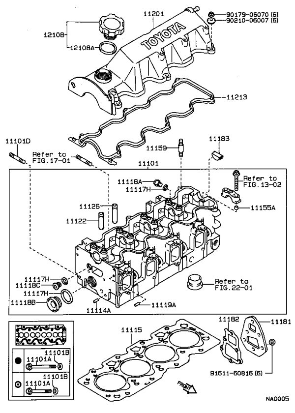 Double-ended bolt 92122-B0820 for Toyota CORONA