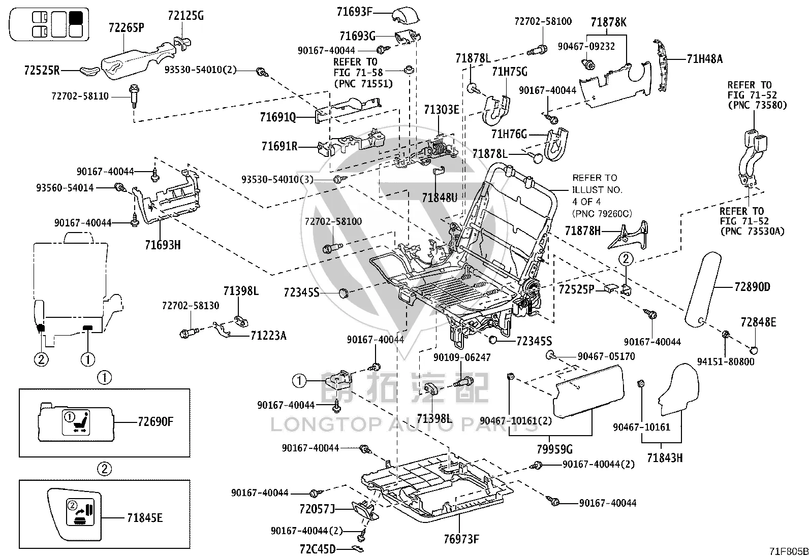 Bolt 93530-54010 for Toyota 4RUNNER