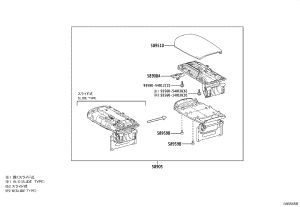 Armrest box lid lock sub-assembly 93560-54010 for Toyota 4RUNNER