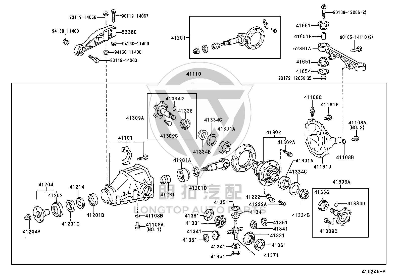 Nut 94150-11400 for Toyota Dyna, Townace & Hiace