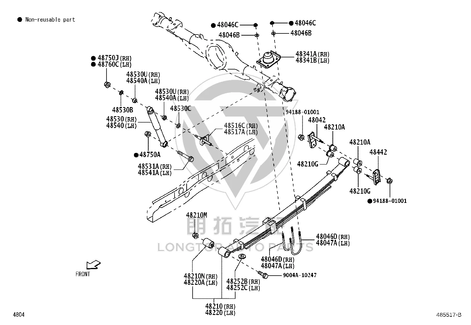 Nut 94188-01201 for Toyota 4RUNNER