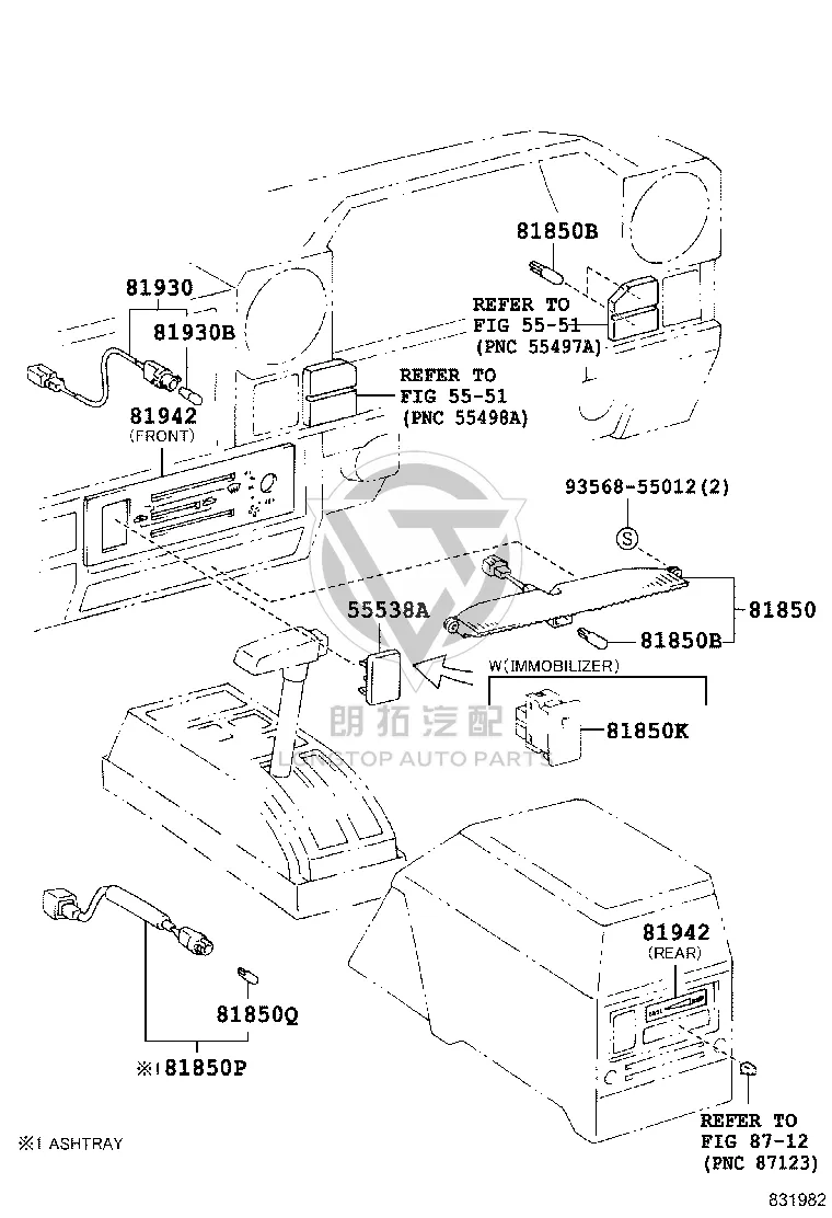 Step Board Courtesy Light Bulb 99134-12030 for Toyota DYNA