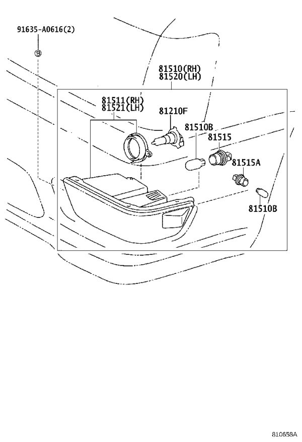 Side Turn Signal Lamp Holder Plug 99159-10228 for Toyota T.U.V