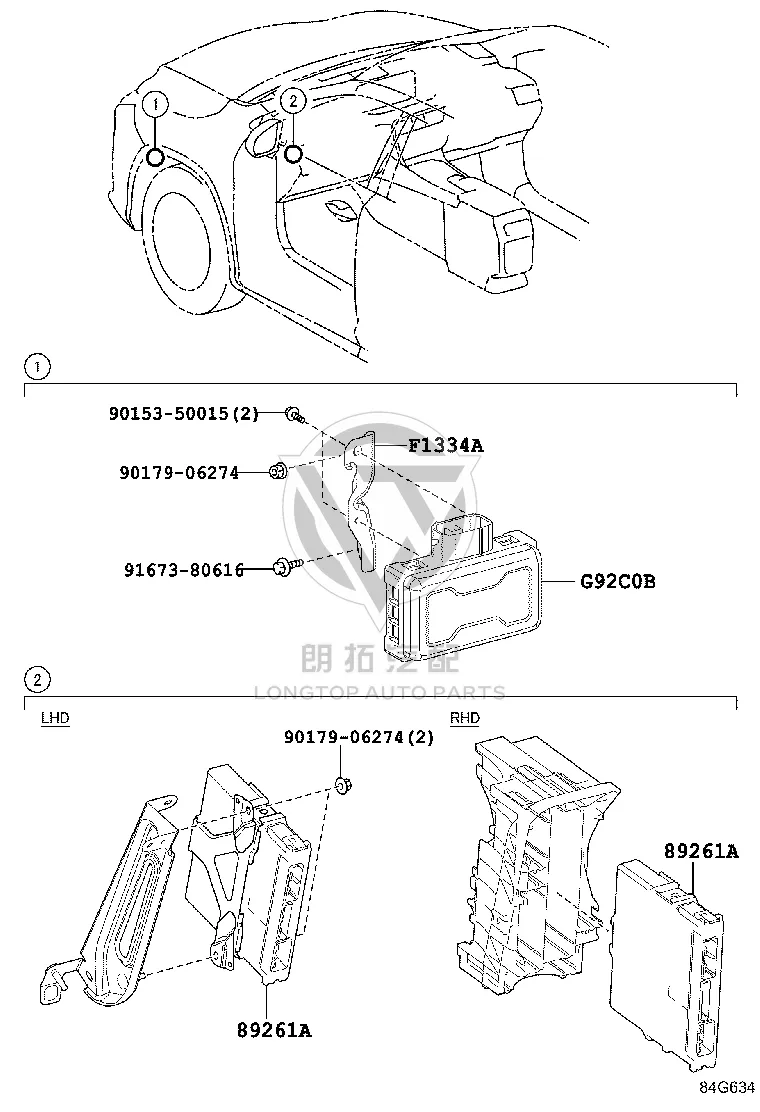 Converter No.1 Control Bracket F1334-48020 for Lexus RX