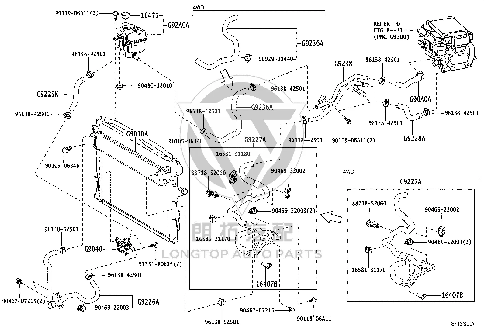 Piping Clamp 88718-52060 for Toyota Picnic, Wish & Yaris