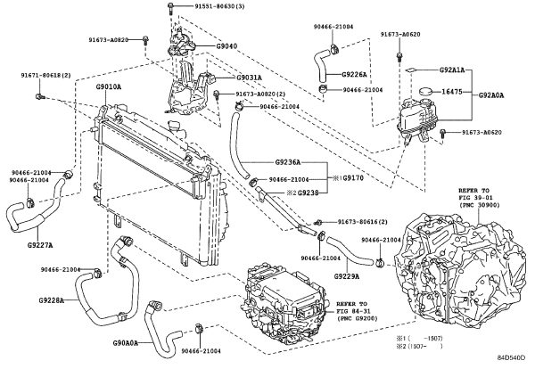Inverter Cooling Pipe G9238-33020 for Lexus ES