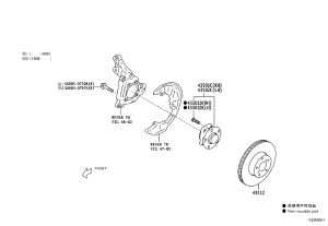 Front Brake Disc (Right) SU003-00585 for Toyota 86