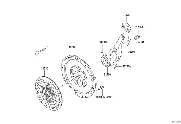 Release Bearing SU003-07349 for Toyota 86