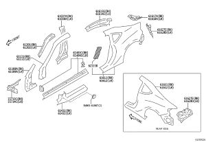 Rear Quarter Panel Left SU003-01248 for Toyota 86