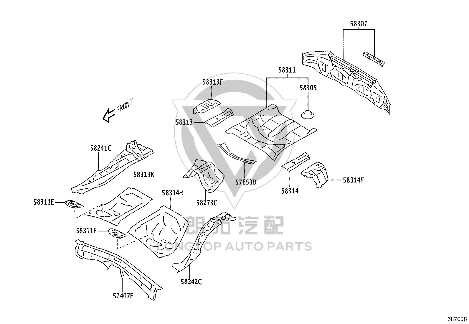 Rear Bumper Panel SU003-01363 for Toyota 86