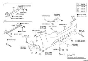 Rear Bumper Tow Hook Cover SU003-01531 for Toyota GT86