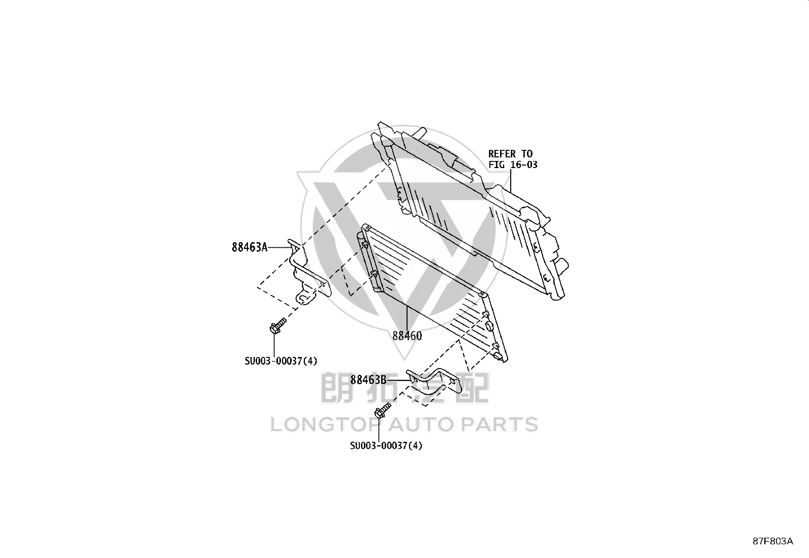 Condenser SU003-02116 for Toyota 86