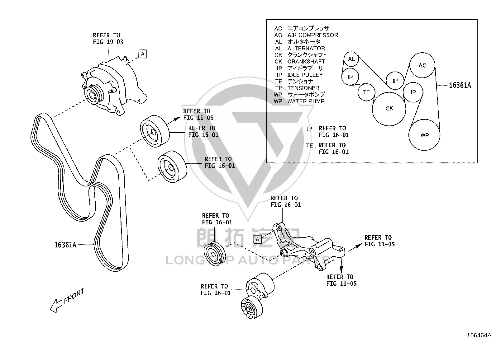 Generator Belt SU003-02202 for Toyota 86