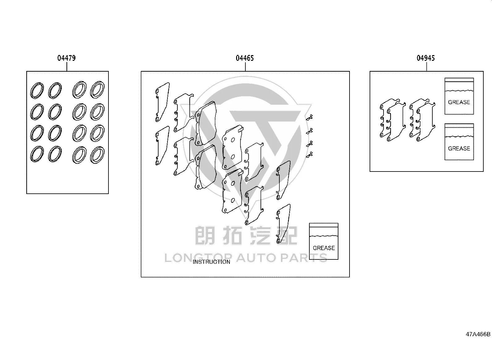 Front Brake Pads Set SU003-10741 for Toyota 86
