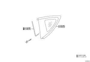 Rear Side Wall Glass Right SU003-G0012 for Toyota 86